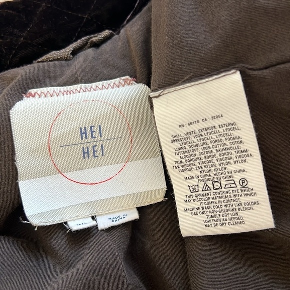 ANTHROPOLOGIE l Hei Hei Taupe Brown Todra Crushed Velvet Neck Lined Cape M/L - Picture 3 of 14